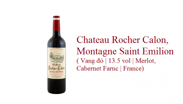 Chateau Rocher Calon, Montagne Saint Emilion ( Vang đỏ | 13.5 vol | Merlot, Cabernet Farnc | France)