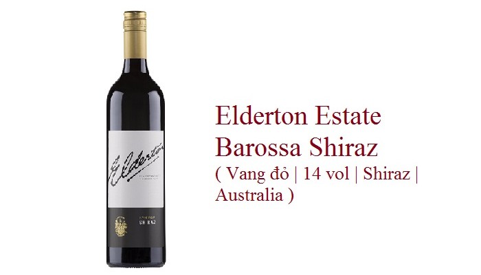Elderton Estate Barossa Shiraz ( Vang đỏ | 14 vol | Shiraz | Australia )